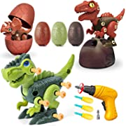 Photo 1 of 3 Pcs Take Apart Dinosaur Toys for 3 4 5 6 7 Year Old Boys Birthday Gifts with Dinosaur Eggs, Kids STEM Toys Dinosaur Toys for Kids 3-5 5-7 with Electric Drill-----factory sealed