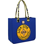 Photo 1 of Lieseh Women Large Tote Bag with Lightweight Shoulder Bag Handbag Golden State Champion (Blue)