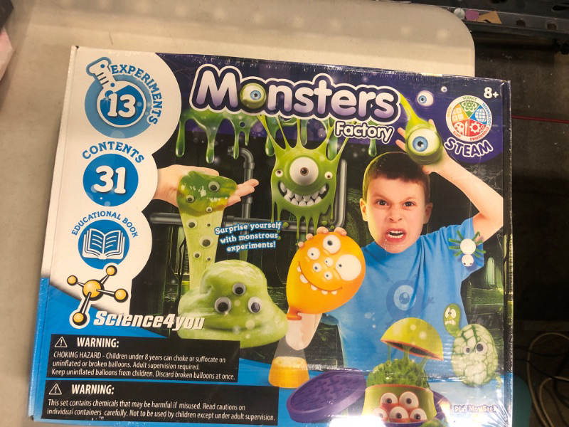 Photo 2 of PlayMonster Science4you - Monster Factory -- 13 Scary and Slimy Experiments to Learn About Science -- Fun, Education Activity for Kids Ages 8+-----factory sealed