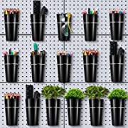 Photo 1 of 16 Sets Pegboard Bins with Rings, Pegboard Ring Styles Hooks with Cups, Pegboard Hooks Accessories, Pencils, Craft Tools, and Other Assortments Organizing