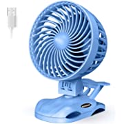 Photo 1 of Small Clip on Fan - Personal USB Fan CVT Speeds and Strong Clamp, Adjustable Tilt, Quiet Operation, 6 Inch Desk Fan for Office Bed Treadmill Stroller - USB Cord Plug in Powered-----factory sealed