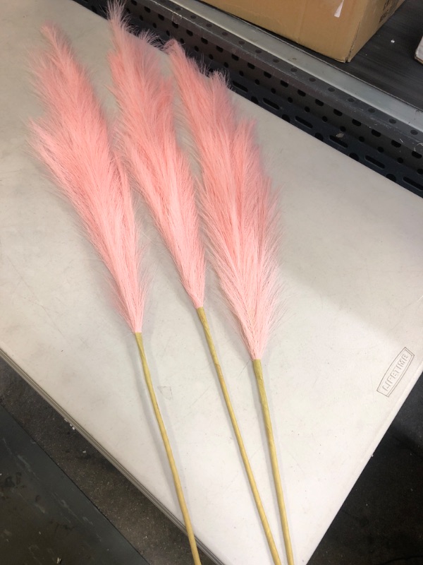 Photo 2 of 3Pack Artificial Faux Pampas Grass --Pink