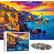 Photo 1 of 1000 Piece Jigsaw Puzzles for Adults, Large 70cm x 50cm 1000 Piece Puzzle Educational Game Toys and Unique Artwork for Families Adults Teens Age of 14 +?Sea Oil Painting?----factory sealed
