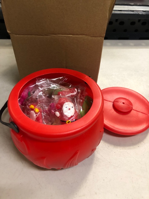 Photo 1 of 5.5" Christmas Cauldron with 24 Pcs Squishy Toys,Mini Kawaii Mochi Squishies Toy Stress Reliever Anxiety Packs for Kid Party Favors,Christmas Stocking Stuffers (Christmas)