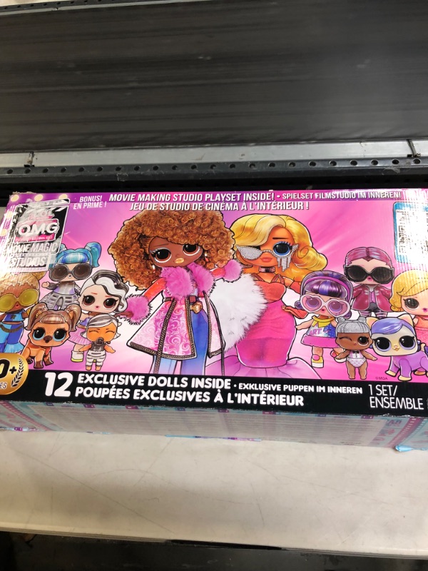 Photo 2 of LOL Surprise OMG Movie Magic Studios with 70+ Surprises, 12 Dolls Including 2 Fashion Dolls, 4 Movie Studio Stages, Green Screen & Accessories- Gift Toy for Girls Boys Ages 4 5 6 7+ Years
FACTORY SEALED