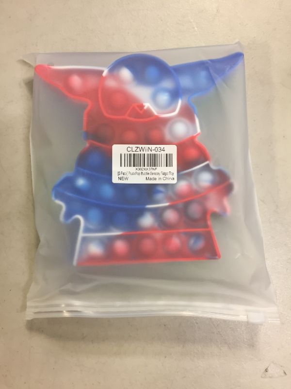 Photo 1 of 3PC Silicone Push Pop Bubble Sensory Fidget Toy