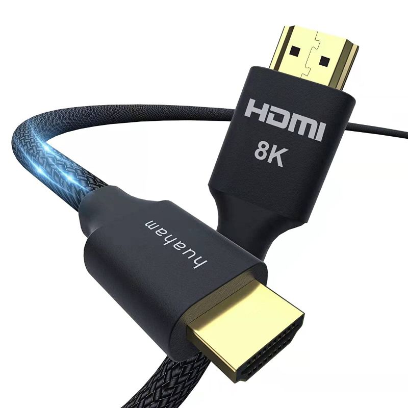 Photo 1 of 8K HDMI 2.1 Cable 6.6FT,48Gbps High Speed HDMI 2.1 Cord 8K@60Hz 4K@120Hz eARC HDCP 2.2&2.3 Dolby Compatible with PS5, Xbox, Roku/Fire/Sony/LG Apple TV (HDMI-2m/6.6ft)