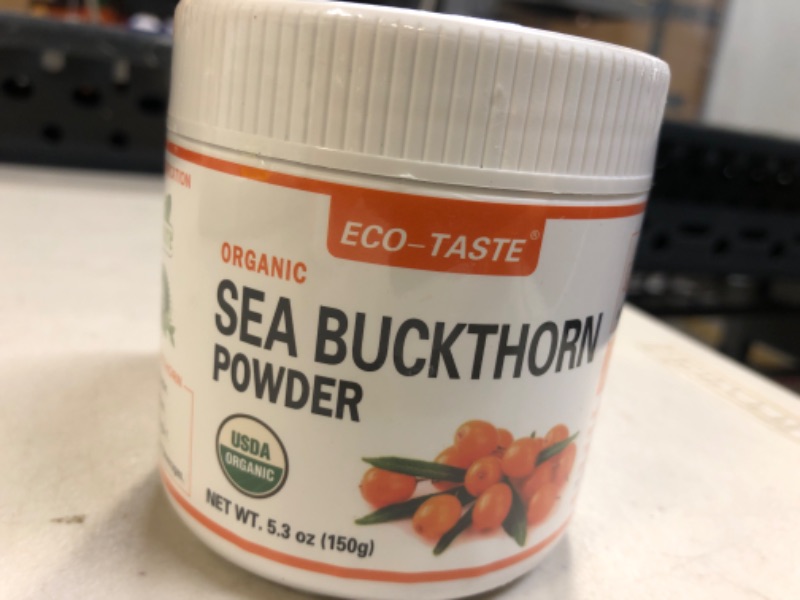 Photo 2 of ECO-TASTE Sea Buckthorn Powder, 5.3oz(150g), 100% Pure, Vegan Friendly, No Additives, Non-GMO----04-2024