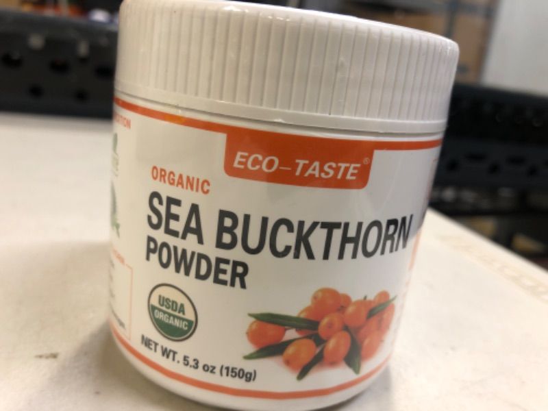 Photo 3 of ECO-TASTE Sea Buckthorn Powder, 5.3oz(150g), 100% Pure, Vegan Friendly, No Additives, Non-GMO---04-2024