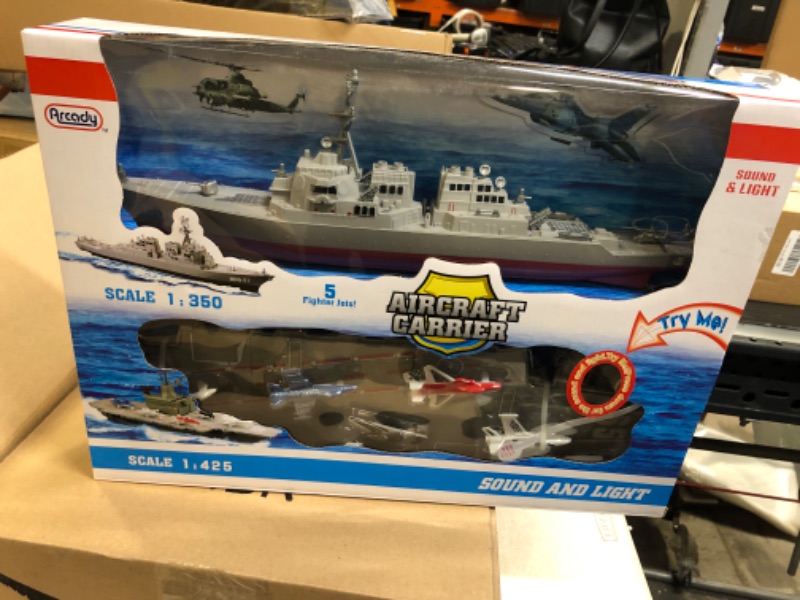 Photo 2 of Aircraft Carrier Toy,with 5 Aircrafts Includes Destroyer Ship---factory sealed