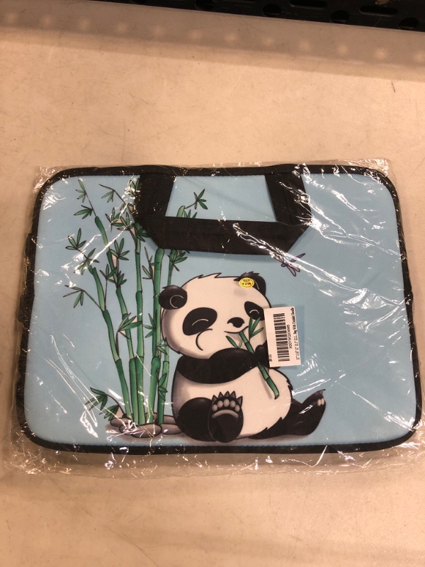 Photo 2 of 11" 11.6" 12" 12.1" 12.5 Inch Laptop Carrying Bag Case Notebook Ultrabook Bag Tablet Cover Neoprene Sleeve Briefcase Bag With Outside Handle For 11 in 11.6 in 12 in 12.1 in 12.5 in Cute Panda