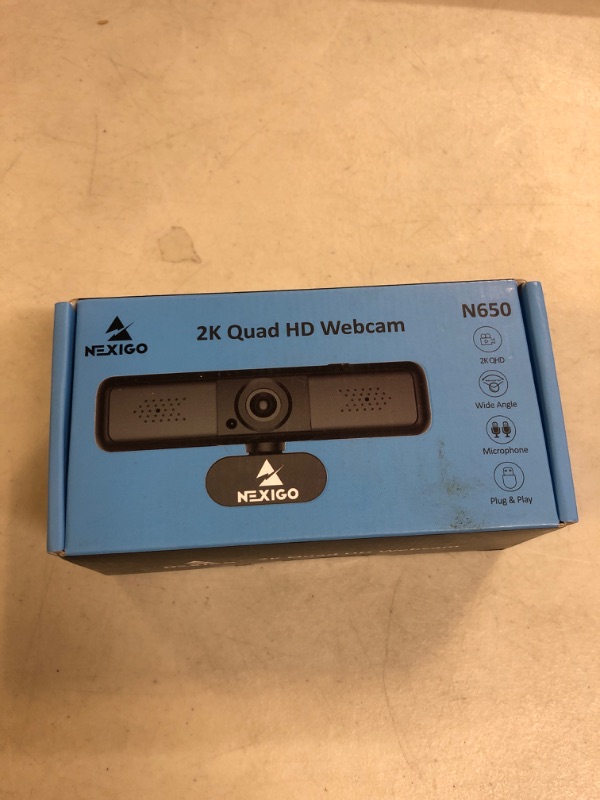 Photo 2 of NexiGo N650 2K QHD Webcam with 3X Digital Zoom and Privacy Cover, 1440P USB Streaming Web Camera, 80 Degree Widescreen for Online Class Zoom Meeting Skype Teams, PC Mac Laptop Desktop---factory sealed