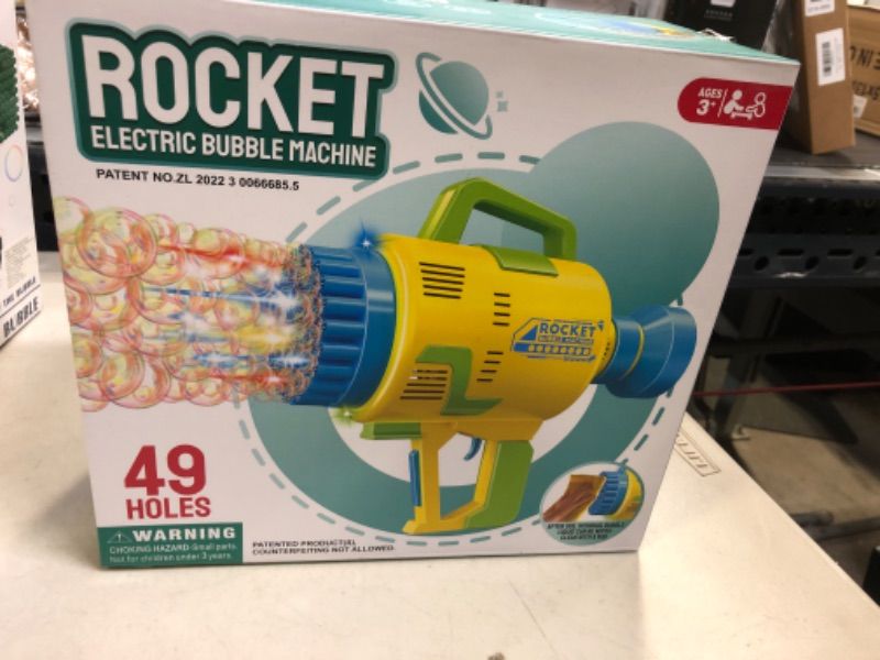 Photo 1 of Bubble Gun with Bubble Solution for Kids That Can Make Massive Bubbles,Electronic Automatic Bubble Blower with Lights,Best Gifts for Boys and Girls,Toddler Outdoor Toys for Kids Ages 4-8 Brown---factory sealed
