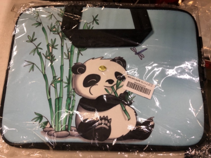 Photo 2 of 11" 11.6" 12" 12.1" 12.5 Inch Laptop Carrying Bag Case Notebook Ultrabook Bag Tablet Cover Neoprene Sleeve Briefcase Bag With Outside Handle For 11 in 11.6 in 12 in 12.1 in 12.5 in Cute Panda