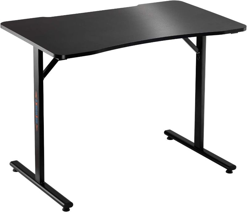 Photo 1 of DOEWORKS 41" Black Writing Table for Home Office Gaming Desk Ergomomic E-Sport Style Gamer Desk Writing Laptop Workstation PC Gaming Desk,T-Shaped
