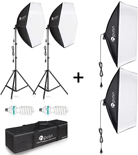 Photo 1 of HPUSN Softbox Photography Lighting Kit Professional Continuous Lighting System Photo Studio Equipment for Portraits Advertising Shooting YouTube Video