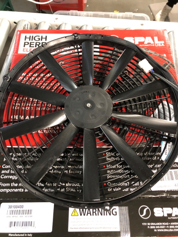 Photo 2 of **SEE NOTES**
Spal 30100400 16" Straight Blade Low Profile Fan