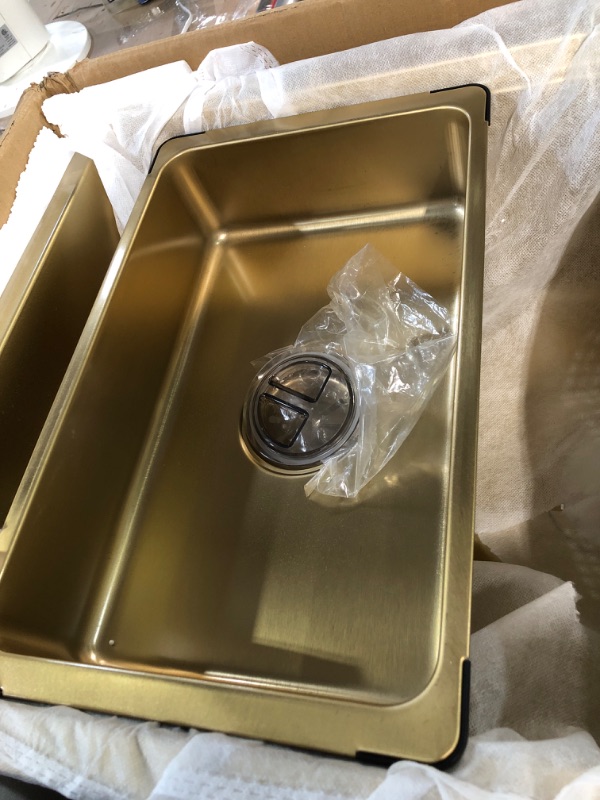 Photo 3 of MILOSEN Gold Stainless Steel Workstation Sink, 