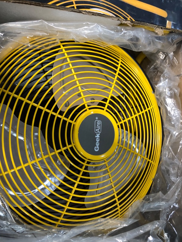 Photo 3 of *FOR PARTS* Geek Aire Fan, Battery Operated Floor Fan, Rechargeable Powered High Velocity Portable Fan with Metal Blade,  12 Inch