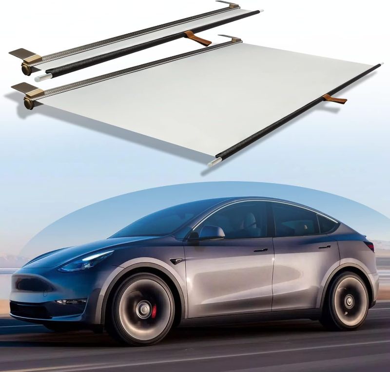 Photo 1 of **SEE NOTES**
overcheuk Tesla Model y Sunshade-Retractable Sun Shade for Tesla Model y-Tesla Model y Accessories Covers Set of 2- Heat Insulation, Rolling Storag,Gifts for Tesla Owners