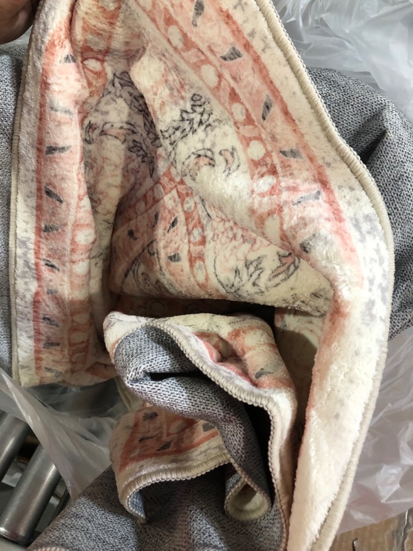 Photo 1 of [New] nuLOOM Ren Machine Washable Vintage Floral Area Rug, 8' x 10', Peach Peach 8' x 10'