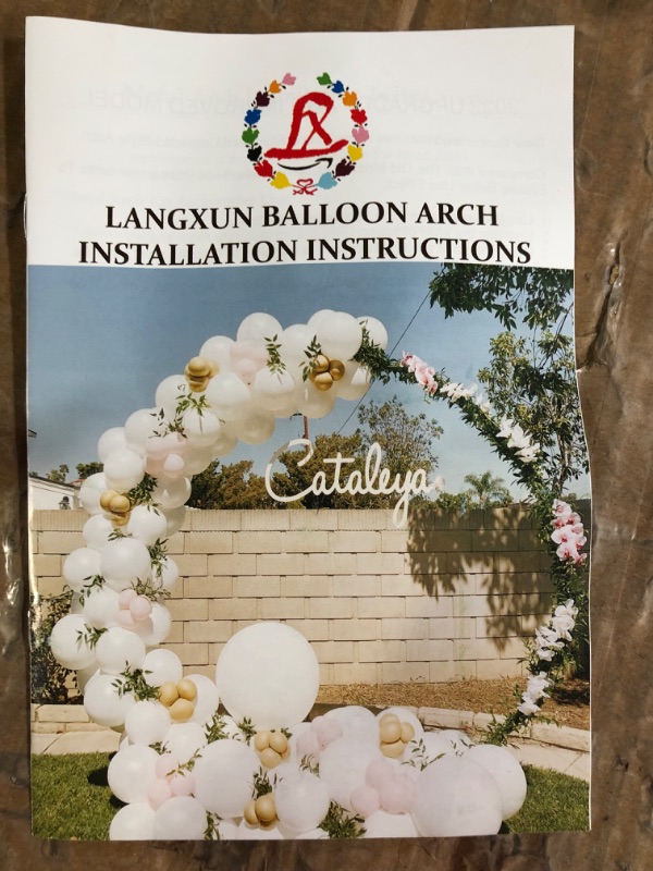Photo 2 of [New] LANGXUN Large Size 7.2ft Gold Metal Round Balloon Arch kit Decoration