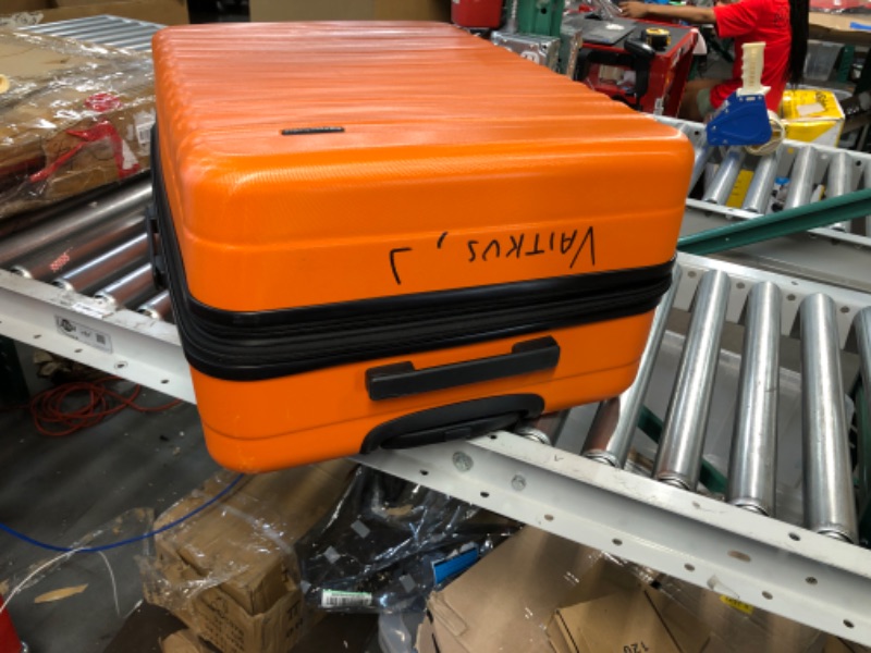 Photo 3 of **damage*** Coolife Luggage 3 Piece Set Suitcase Spinner Hardshell Lightweight TSA Lock orange