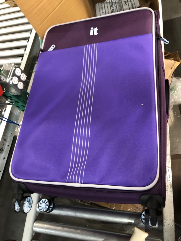 Photo 2 of ***Missing Middle luggage***it luggage Filament 3 Piece Softside 8 Wheel Expandable Spinner Set, Purple/Lilac, 3 Pc 3 Pc Set Purple / Lilac