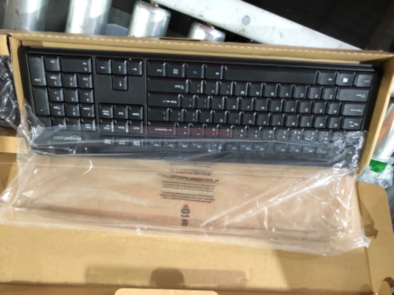 Photo 2 of Amazon Basics Wireless Computer Keyboard and Mouse Combo - Quiet and Compact - US Layout (QWERTY)