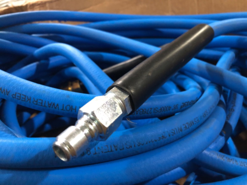 Photo 3 of *APPROX MEASUREMENT* PROPULSE, A Schieffer Co. UBERFLEX 4,000 PSI 3/8" x 30' Blue Flexible & Light Weight Hose w/QC Couplers