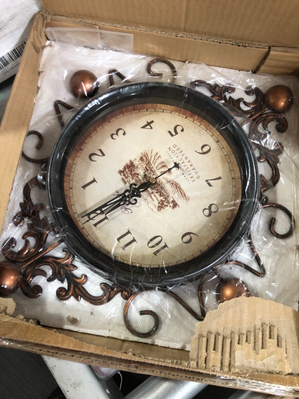 Photo 2 of PSYCHE GOD Clock Wall Clocks Nordic Style , Silent NoTicking, Wall Art Antique Decor for Wall Office Living Room,Bedroom,Dining Room Home Decorations for Living Room,Bedroom Burgundy