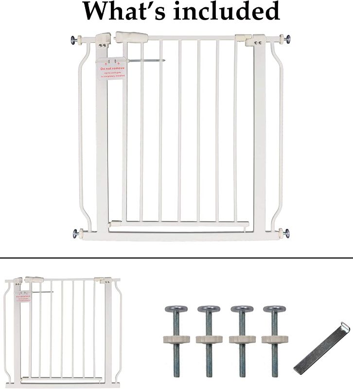 Photo 1 of BalanceFrom Easy Walk-Thru Safety Gate  Multiple Sizes 29.1 - 43.3 inch Cool White