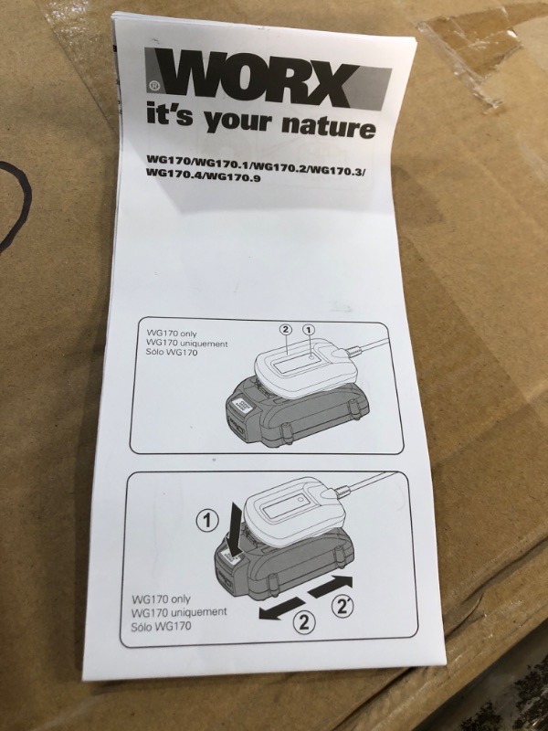 Photo 1 of *see notes WORX WG170.3 20V Power Share GT Revolution 4.0Ah 12" Cordless String Trimmer (Batteries & Charger Included) 20V 4.0Ah Battery Included Revolution