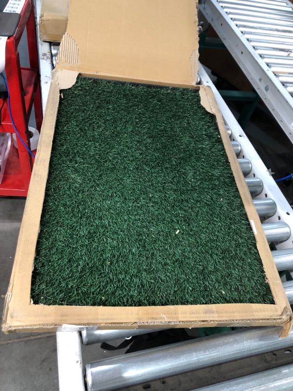 Photo 2 of *see notes LOOBANI Dog Indoor Potty Systems, Dog Grass Pad with Tray for Puppy Training, with 2 Packs Replacement Grass Pee Pad, Dog Turf Potty for Outdoor or Apartment 20 x 30