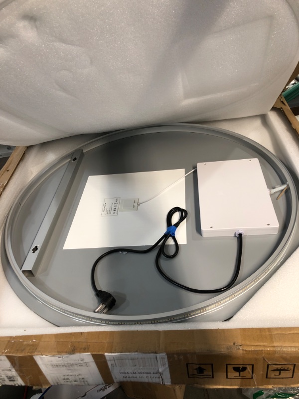 Photo 1 of *SEE NOTES BuLife 32 Inch Round LED Bathroom Mirror Backlit Anti-Fog Wall Mounted Lighted Bathroom Vanity Mirror 3 Colors Light Dimmable Smart Makeup Mirror with Touch Switch