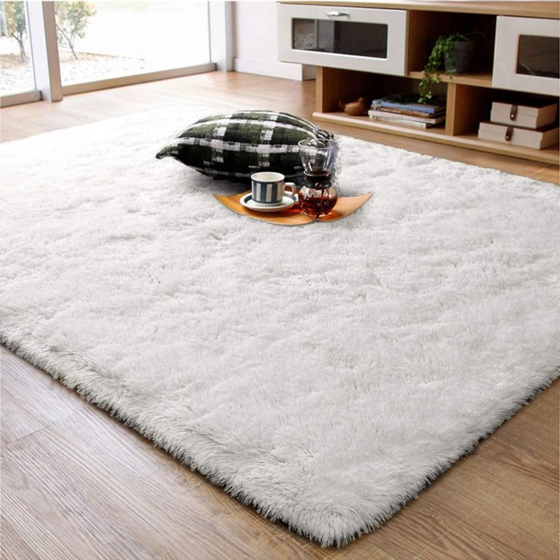 Photo 1 of  Fluffy Rug, Super Soft Fuzzy Area Rugs for Bedroom Living Room -10x8 Large white 