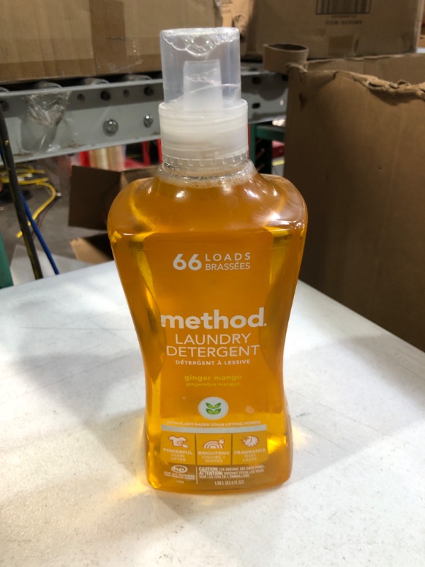 Photo 2 of Method Liquid Laundry Detergent, Ginger Mango, 66 Loads Per Bottle