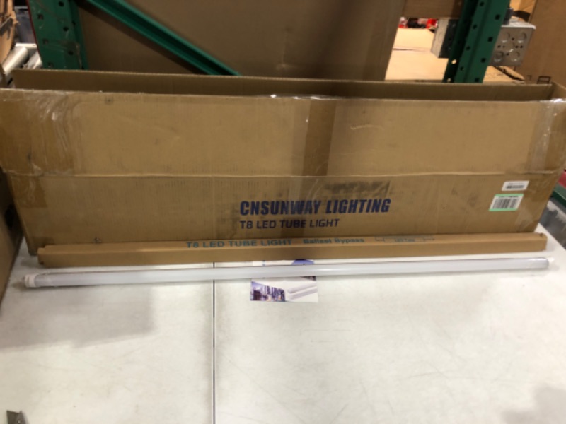 Photo 2 of (Pack of 25) CNSUNWAY 4FT LED Light Bulbs, 22W 2400LM 6000K Super Bright White