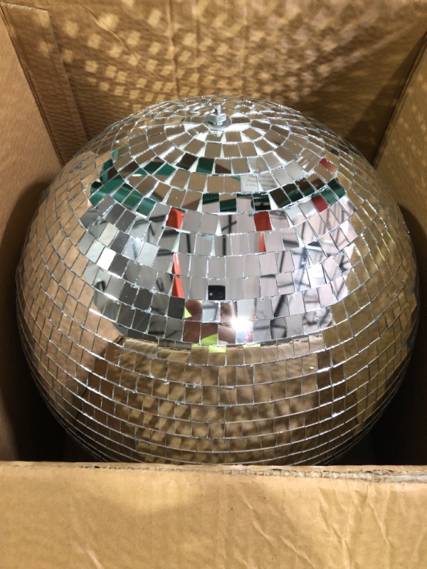 Photo 3 of  Large Disco Ball 16 Inch Glass Mirror 