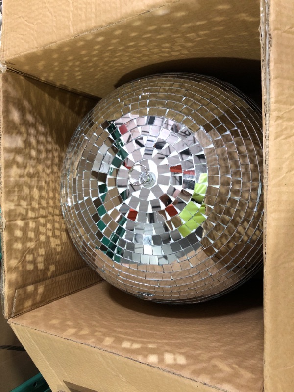 Photo 2 of  Large Disco Ball 16 Inch Glass Mirror 