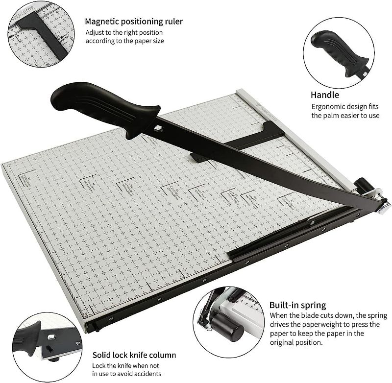 Photo 1 of Paper Cutter B3 Stack Paper Trimmer Guillotine 21” Cutting Length