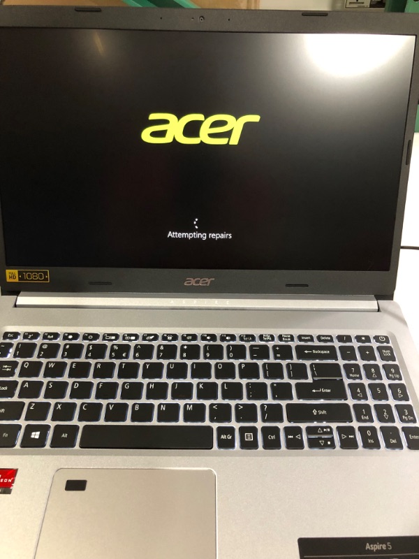 Photo 6 of **PARTS ONLY** Acer Aspire 5 Slim Laptop, 15.6 inches Full HD IPS Display, AMD Ryzen 3 3200U, Vega 3 Graphics, 4GB DDR4, 128GB SSD, Backlit Keyboard, Windows 10 in S Mode, A515-43-R19L, Silver R3 3200U Notebook Only