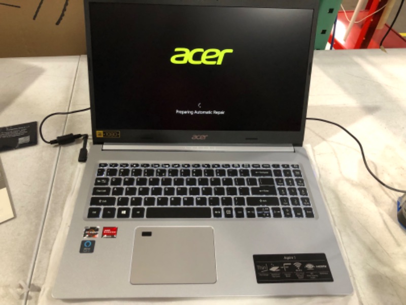 Photo 10 of **PARTS ONLY** Acer Aspire 5 Slim Laptop, 15.6 inches Full HD IPS Display, AMD Ryzen 3 3200U, Vega 3 Graphics, 4GB DDR4, 128GB SSD, Backlit Keyboard, Windows 10 in S Mode, A515-43-R19L, Silver R3 3200U Notebook Only