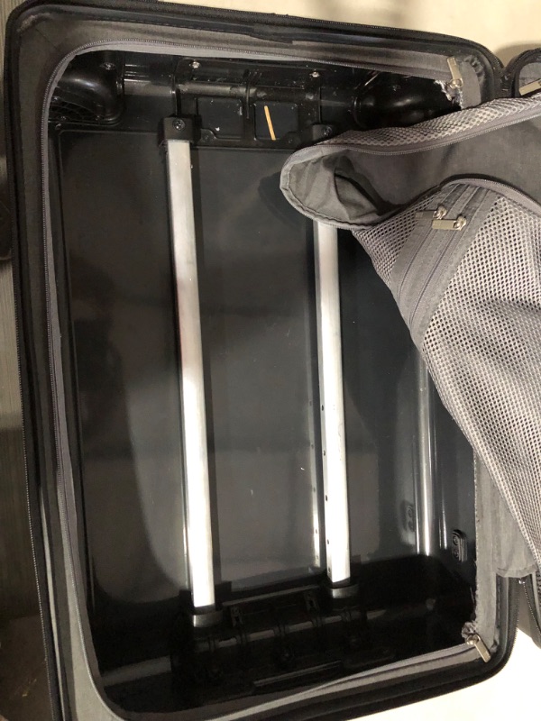 Photo 1 of **NO FABRIC INSIDE**
LEVEL8 Checked Luggage 24 inch, Large Suitcase with Wheels, Lightweight PC Luminous Textured