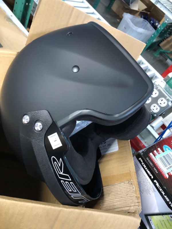Photo 1 of Conquer Snell SA2020 Approved Open Face Auto Racing Helmet Large Black