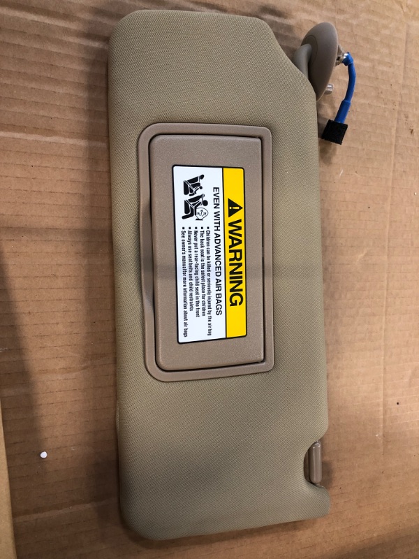 Photo 3 of Right Passenger Side Sun Visor Beige Without Light - Compatible with Toyota Tacoma 2004