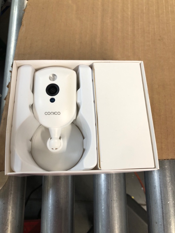 Photo 1 of Ebitcam Baby Monitor with Camera and Audio, 1080P HD Pet Camera with Sound/Motion Detect, Plug-in Indoor Security Camera with Night Vision, 2 Way Audio Nanny IP Cam for Home Surveillance-Alexa White 1pack