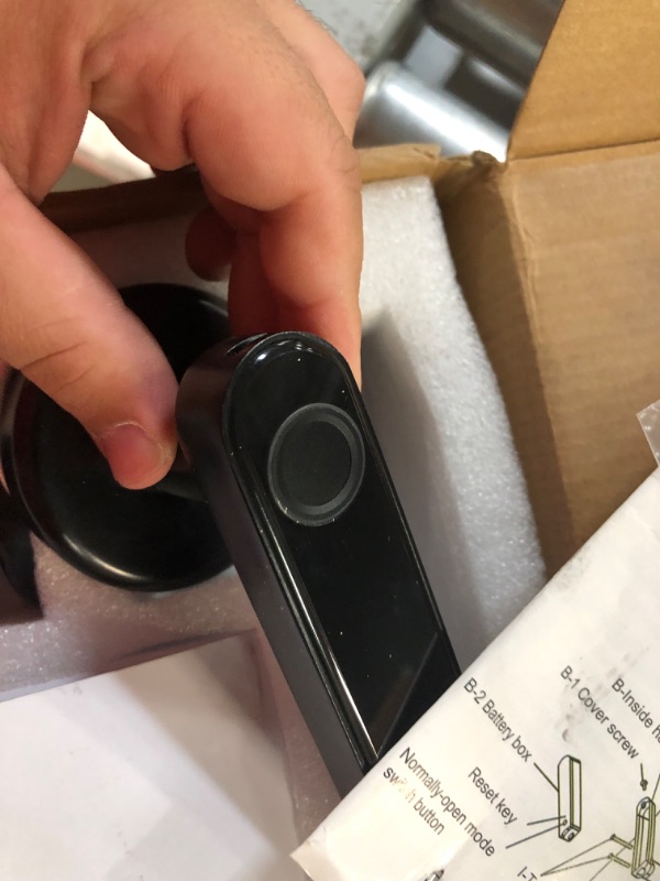 Photo 1 of Laxre Fingerprint Smart Lock,Touchscreen Room Door Lock, Phone App Digital Lever Lock, Bluetooth Door knob,Keyless Entry Front Door Lock with keypad, USB Charging for Home&Hotel&Office&Interior Door Black