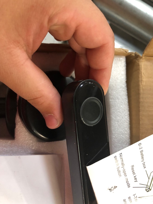 Photo 1 of Laxre Fingerprint Smart Lock,Touchscreen Room Door Lock, Phone App Digital Lever Lock, Bluetooth Door knob,Keyless Entry Front Door Lock with keypad, USB Charging for Home&Hotel&Office&Interior Door Black