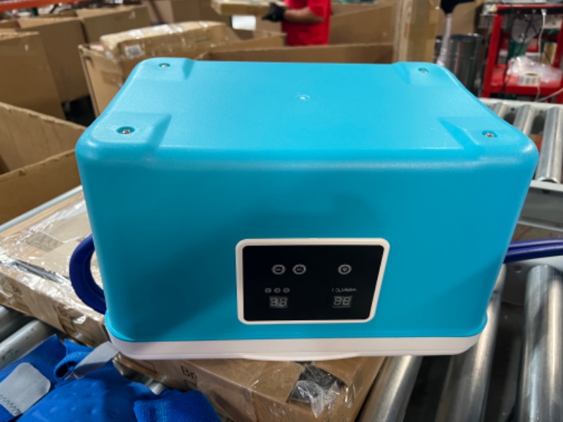 Photo 2 of Cold Therapy Machine — Cryotherapy Freeze Kit System — for Post-Surgery Care, ACL, MCL, Swelling, Sprains, and Other Injuries — Wearable, Adjustable Knee Pad — Cooler Pump with Digital Timer